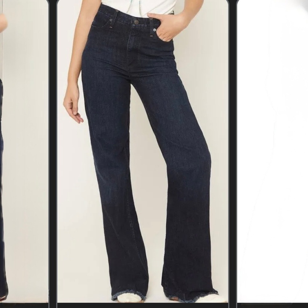 Ann Taylor LOFT Curvy Bootcut Jeans High rise Western Dark Wash Size 4 Tall